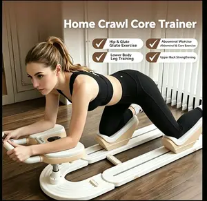Silent Sliding Crawl Trainer, Portable Low-Impact Home Core Workout Machine, Full-Body Exercise Gear for Abdominal, Glute & Leg Strength Training, Home Gym Equipment