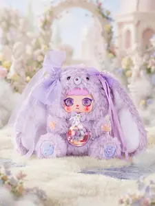CN  KEBIDOU-Cream Puff Bunny Jam v2 600% series Mystery Boxes Bag Pendant Bunny Plush Dolls Soft Collectibles