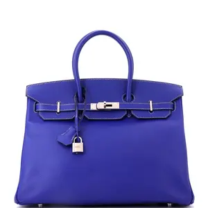 Pre-owned HERMÈS Leather Tote Bags REBAG Hermes Candy Birkin Bag Epsom 35 by Rebag