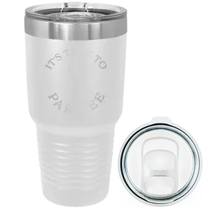 Personalized Its time to Partee 30 oz Tumbler - White