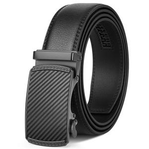 Men's Ratchet Leather Belt–Premium Style for Dress & Casual Wear Automatic Buckles ,Trim to Fit for 28"-44" Waist