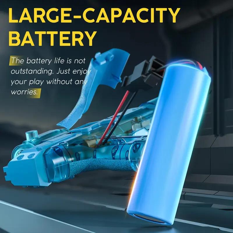 Powerful Electric Water Gun Automatic, Glowing Realistic Muzzle 320cc High Capacity Squirt Toy, Up to 32FT Range for Backyard Beach Party Party gifts
