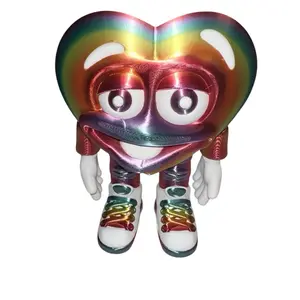 8” “Be Mine” Heart Flexi – Rainbow & White | Valentine’s Day Collectible