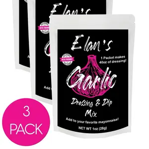 Elan’s Garlic & Dip Spice Mix, Add to your favorite mayonnaise! 3-Pack
