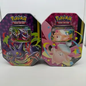Pokémon Official TCG Mega Moonlit Tins- Mega Gengar & Clefable GX Sealed Tin Lot (2 Tins)