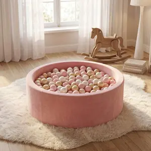 Soft Memory Foam Ball Pit for Toddlers - Safe Sponge Baby Playpen for Indoor & Outdoor, Kids Play Ball Pool, Ideal Gift for Boys & Girls