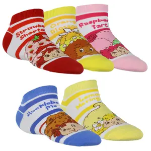 Strawberry Shortcake and Friends Women's No Show Low Cut Ankle Socks 5 Pairs