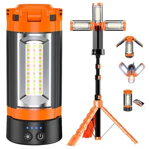 DEEPN Camping Light,12000mAh Power Bank, 79" Adjustable Stand,Detachable Tripod, High Power Flashights, LED Flashlight Rechargeable, Rechargeable Spotlight,Portable Work Light, Work Accessories, Tech Gadgets for Outdoor, Emergency Use,summervibe