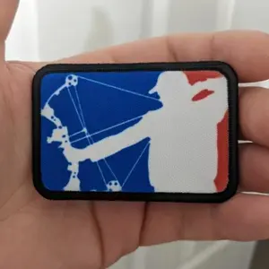 Major league bow hunter funny meme 2"x3" morale patch with hook and loop backing