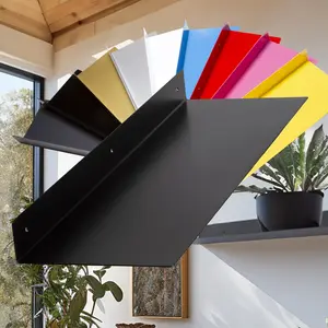 Calabasas Decor 36x12 in Steel Floating Shelf  Wall Mounted - Made in The USA - Bedroom, Living Room, Bathroom, Kitchen Decorative Shelves