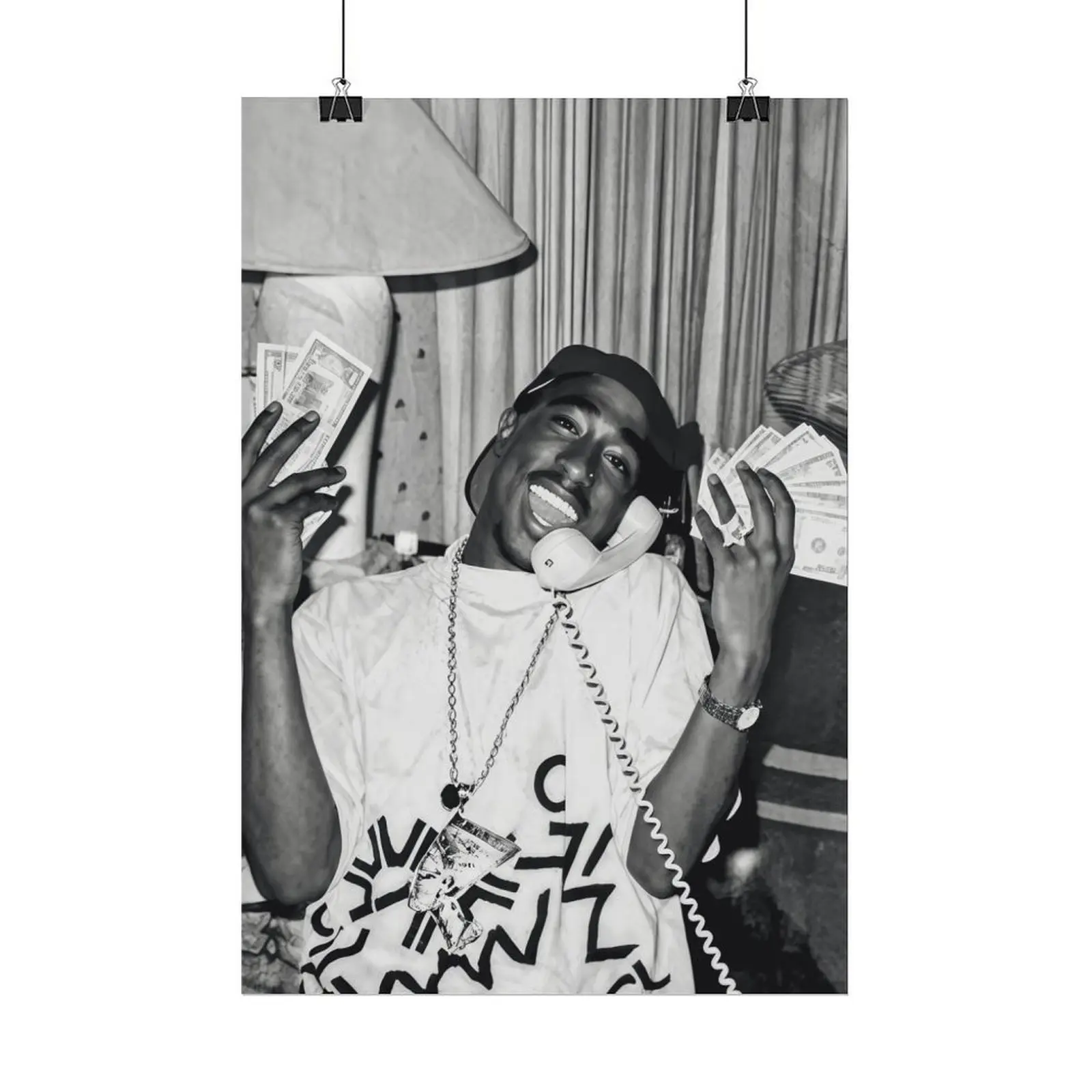 Vintage Tupac Shakur Canvas Art - Hip Hop Themed Home Decor Print, Ideal Gift for Rap Fans