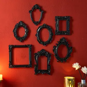 European Resin Frame Decoration, Rectangular Frame, Sturdy Frame Design, DIY Wall Decor, Multiple Styles Available, Photography Prop, Miniature House Decor, Holiday Atmosphere