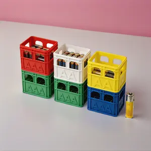 2Pcs AAA/AA Battery Storage Box Set, Large Capacity Storage Box, 20/12 Grid, Durable Plastic Organizing Box, Battery Storage Solution, Decorative Battery Box, Stackable Design, Battery Free, Battery Storage Organizing Box