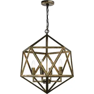 CWI Lighting Amazon 4 Light 20 inch Antique forged copper Up Pendant Ceiling Light 9641P20-4-128