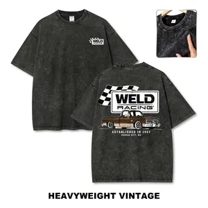 Weld Racing C10 Truck Style Loose Fit Vintage Cotton Crew Neck T-Shirt, Double-Sided Print, Suitable as a Gift for Dad, etc. Men's Top