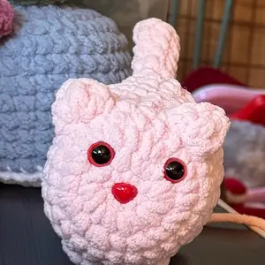 DIY Crochet Lost Kitty Kit | Beginner Plush Craft Kit | Make Your Own Cute Cat | Includes Yarn & Tools | Live Tutorial Access