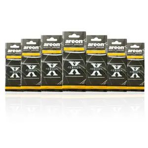 areon 5/20pcs VANILLA Scent Car Air Freshener, Natural Tea-Scented Paper, Car-Mounted Hanging Type, Car Interior Accessories