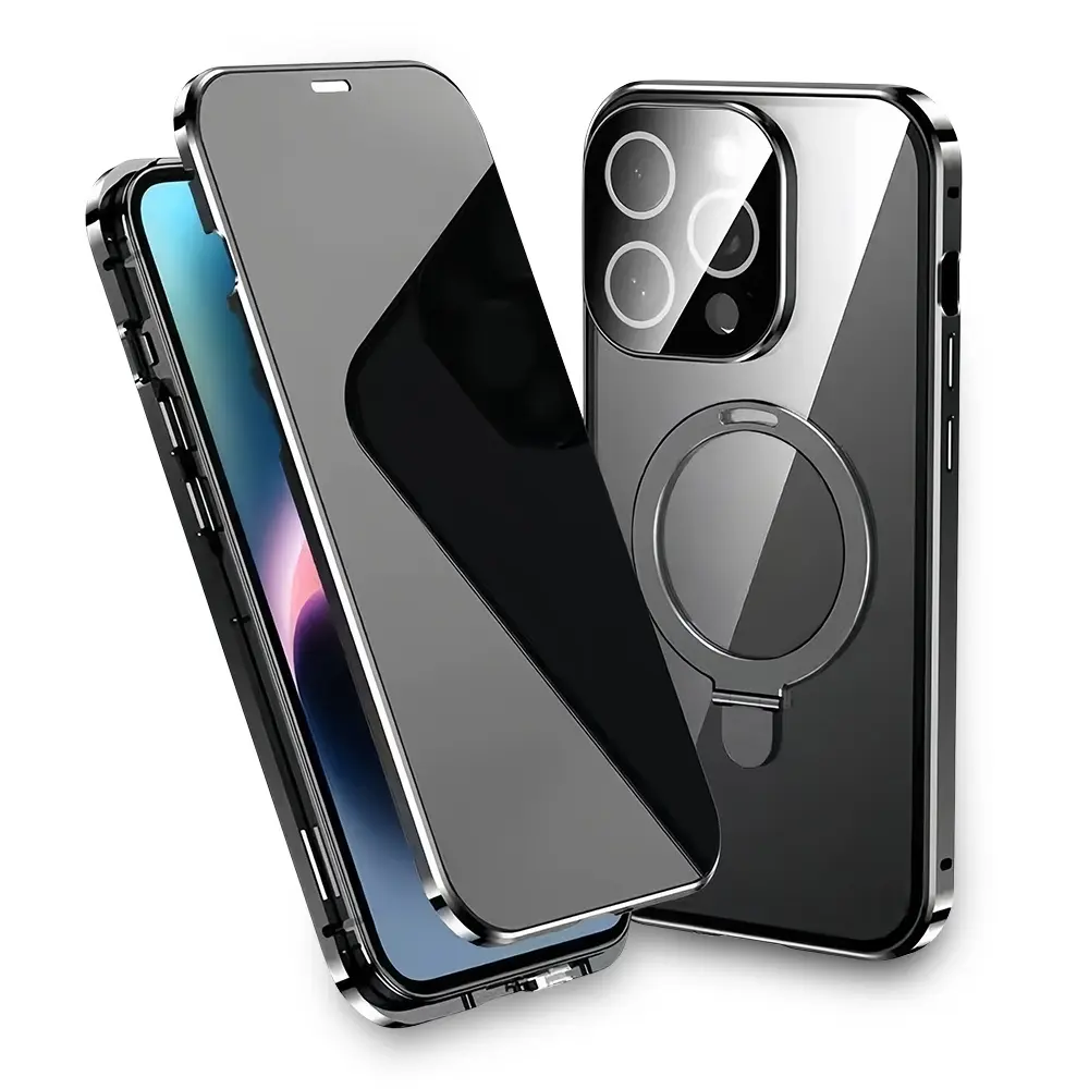 MagSafe-Compatible Protective Casing - Full Body Bumper Cover with Integrated Lens Protection for iPhone 12,13,14,15,16 Pro Max Plus Unisex Smartphone Accessory