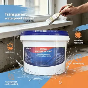 Waterproof Glue 2.5kg, Transparent Waterproofing Agent for Leak Repair, Ready to Use Premium Sealant for Roof Bathroom Window DIY