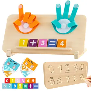deAO Educational Math Manipulatives Number Counting Blocks, Finger Counting Math Montessori Toys for Kids,Gifts for boys and girls, Birthday Gifts, Hobbies Ideas, School Supplies, Mother's Day Gifts