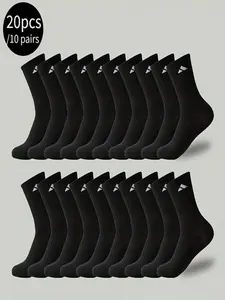 Men's Sports Socks 20 Pairs (10 Pairs), Sports Athletic Socks, Thick Comfortable Fitness Running Socks, Outdoor Sport Socks, Moisture Wicking Breathable Fabric
