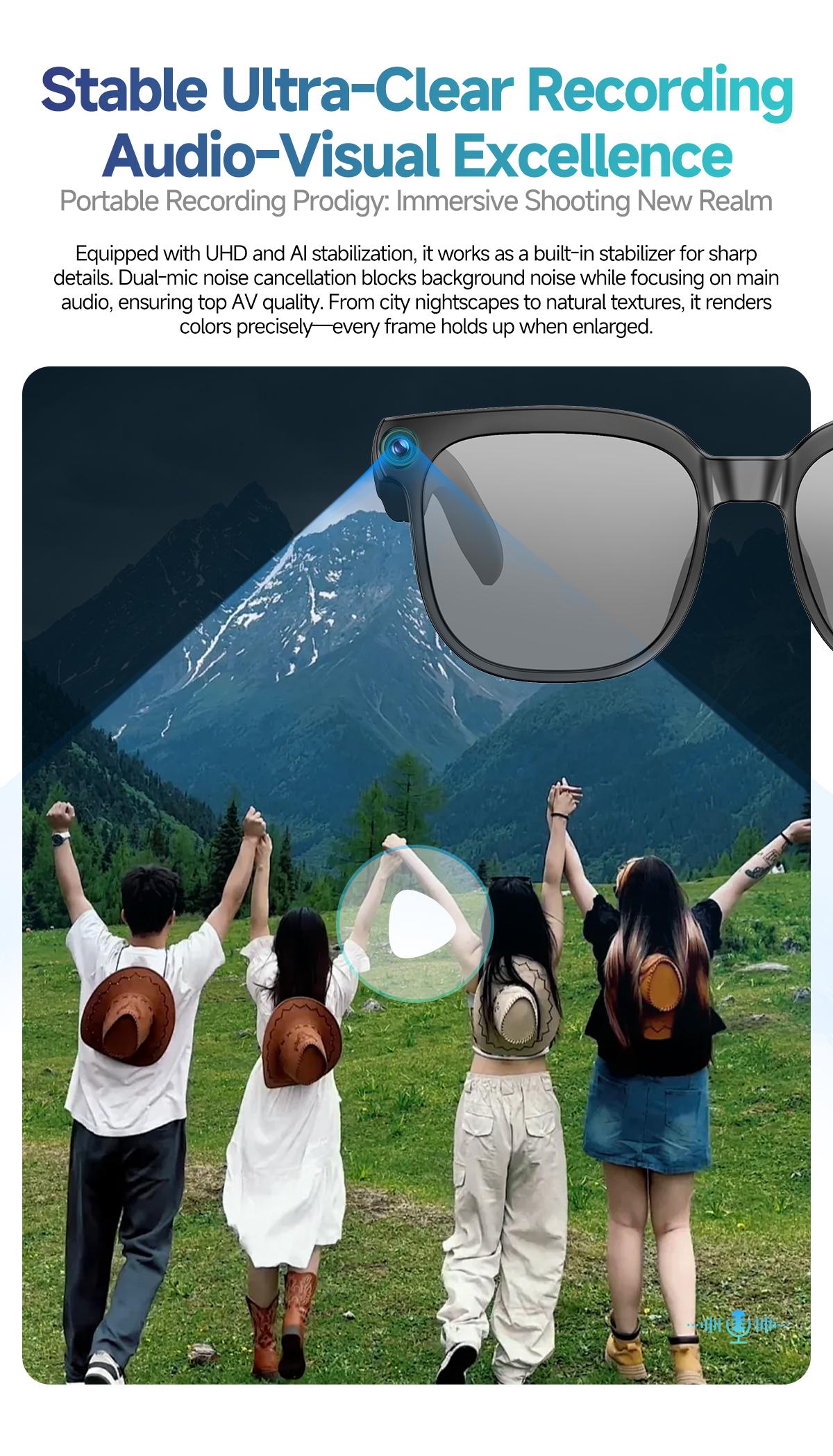KPEP Smart AI Camera Glasses with 8MP Photochromic Lenses, Button Touch Adjustment for Travel Outdoor Adventures Hands-Free Photography 160+Languages Real-Time Translation Bluetooth Wireless Wearable Video Recording Summervibes, Mother's Day Gifts KPEP Smart AI Camera Glasses with 8MP Photochromic Lenses, Button Touch Adjustment for Travel Outdoor Adventures Hands-Free Photography 160+Languages Real-Time Translation Bluetooth Wireless Wearable Video Recording Summervibes, Mother's Day Gifts