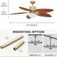 Slim Palm Fan Blade w/ Convex Light