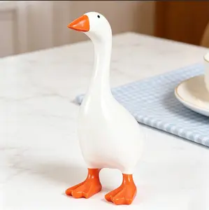 The Perfect Gift-Desk Goose 7 Inches Desktop Goose Statue with Magnetic Beak Funny Office Decor & Cute Home Desk Decoration Gift for Women Durable & Versatile Decor Anywhere