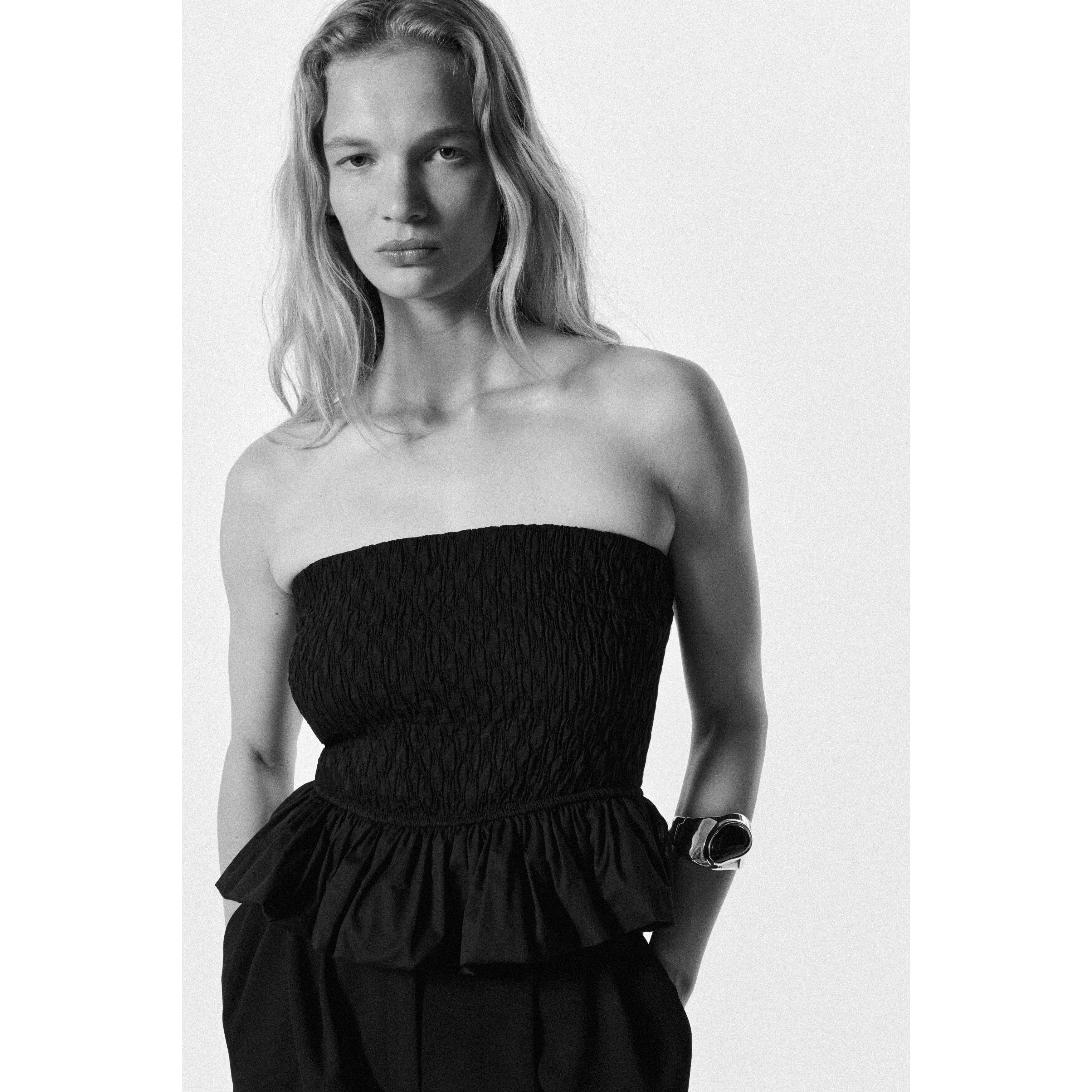 H&M Bandeau peplum top