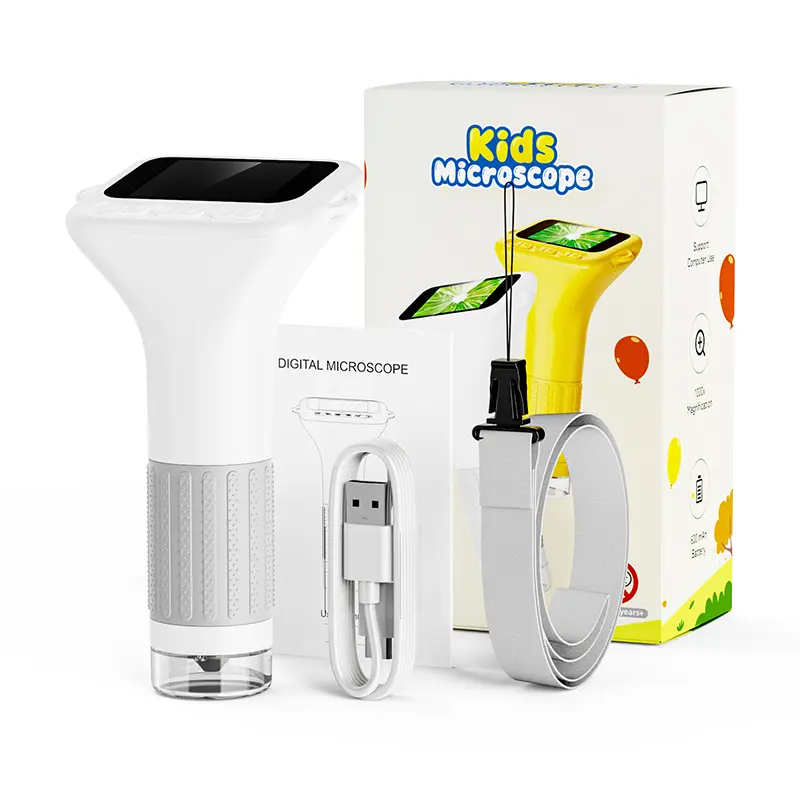 Portable Kids Microscope, USB Digital Microscope, Mini Handheld Digital ...