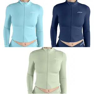 3-Pack Jemxfit Women's Solid Zip Up Pocket Sports Jacket, Sporty Long Sleeve Stand Collar Outerwear, Bbl Jackets, Summer Outfits 2024, Pickleball Tennis Clothes, Gym Clothes Women, Yoga Jacket