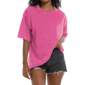 Solid Color  Unisex Oversized Vintage Washed T-shirt- 100% Cotton
