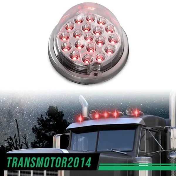G-PLUS Motor Interior Red w/clear Lens Watermelon (19 LED) Marker Turn Signal Light universal 1Pcs