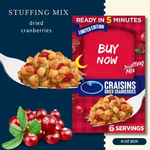 Cranberry Stuffing Mix – Savory & Sweet Side Dish, Quick Ready Meal, 6 oz Box