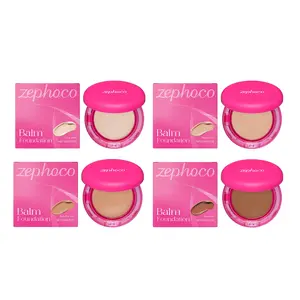 Zephoco Hydrating Foundation Balm, Lightweight & Flawless Coverage, Moisturizing Formula for Oily & Dry Skin Types, Long-Lasting Makeup Base