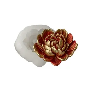 3D Heart Flower Silicone Mold DIY Gypsum Soap Mould, Handmade Craft Tool, Non-Toxic Rubber Material, Perfect for Home Decor & Gifts