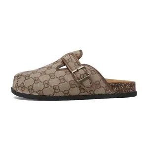 Fashion Clogs Slippers For Women Classic Suede Men Mules Cork Footbed Leather Potato Shoes With Arch Support Beach Slide - Girl, Footwear