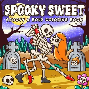 Spooky Sweet: Coloring Book for Adults Featuring Adorable Creepy Couples and Cozy Moments, Groovy and Bold Designs for Relaxation