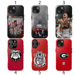 Georgia Bulld0gs Phone Case, Go Dawgs Sic em' Phone Case Compatible with iPhone 17, 11, 12, 13, 14, 15,16 & Samsung S25,24,23,22