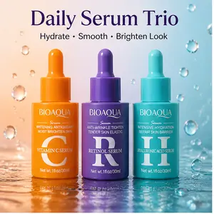 CRH Serum Matrix | 3-Formula Face Serum Set | R-Night + C-Bright + H-Plump | 30ml / 1oz