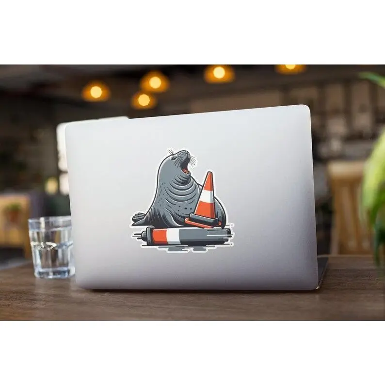 Neil The Seal Sticker, Elephant Seal Sticker, Neil, Mischievous, Fun Sticker, Smile, Seal Sticker, Tasmania