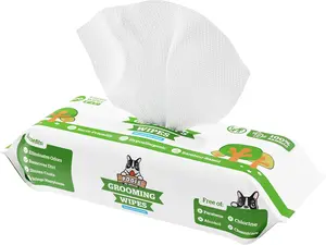 Dog Grooming Wipes for Paws, Body & Butt – Hypoallergenic Pet Cleaning Wipes for Dogs & Cats, Fragrance Free Deodorizing & Moisturizing Pet Wipes, 100 Count