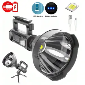 30W Portable Torch  ultra-bright flashlight  for Camping, Hiking, Fishing, Hunting Adventure Patrol Lantern with Bracket