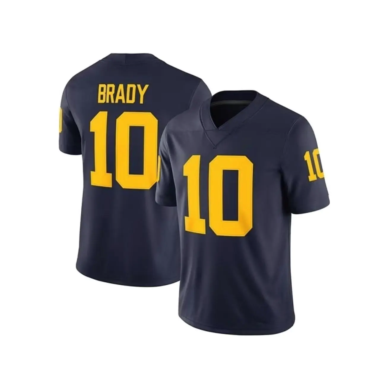 Mens College Football Tom Brady GOAT State Michigan Wolverines Blue Football Game Football Jersey