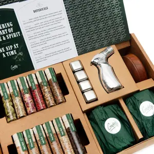 Whiskey Smoker Kit: Cocktail Smoker Set with Wood Chips & Botanicals | Bourbon Gift for Him