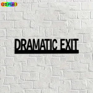1pc Dramatic Exit Metal Wall Art,Dramatic Exit Statue Mural, Ideal Gift for Halloween, New Year, Pop Culture Enthusiasts, Weather-Resistant Metal Wall Decor Wall Sculptures, Perfect for Garage Wall & Backyard Fence Enthusiasts