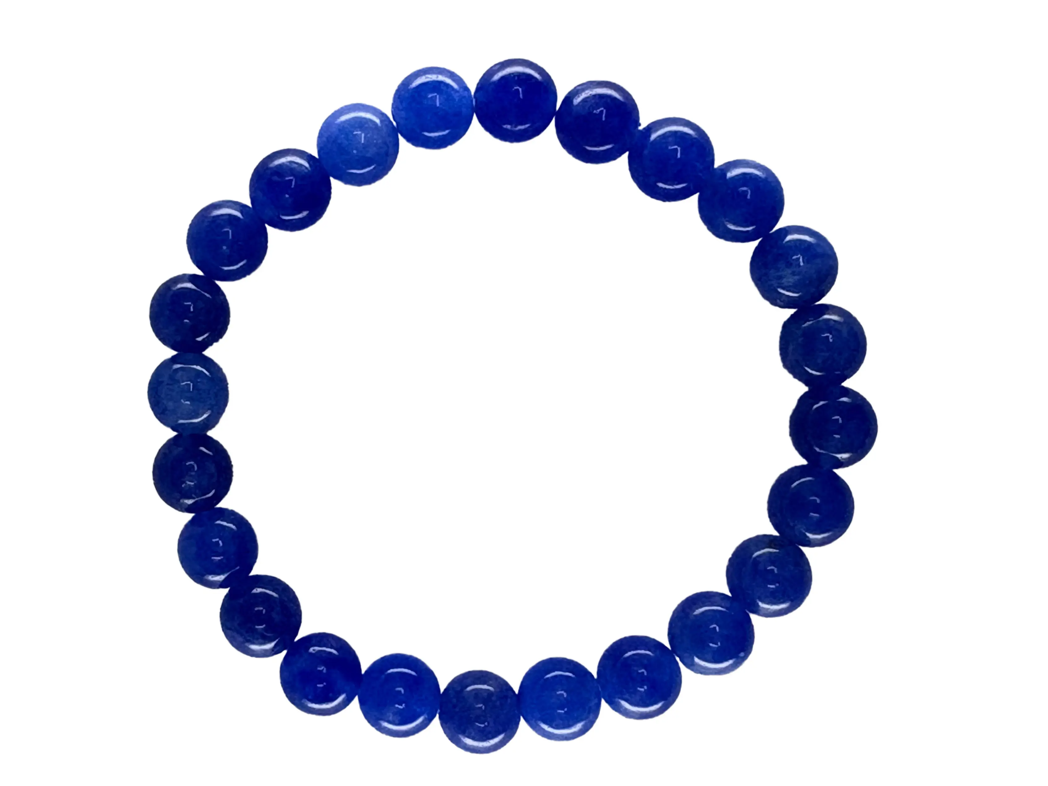 8mm Natural Blue Kyanite Bracelet Throat Chakra Calming Meditation Crystal Gift