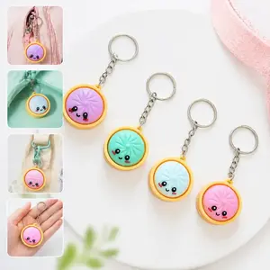 Cute Mini Dumpling Keychain – Adorable Cartoon Pendant for Backpacks, Keys & Bags, Kids & Gifts, Soft & Durable