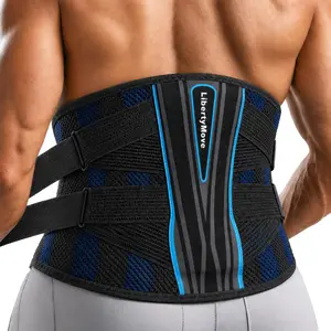 Modern Lower Back Brace for Lower Back Pain Relief & Sciatica, 9.5" Wide Lumbar Support Belt with Removable Curved Aluminum Back Plate, Adjustable Compression for Work, Lifting, Sitting & Daily Wear - FathersDayGift