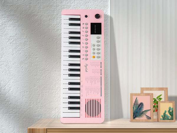 POGOLAB 37 Keys Portable Keyboard Piano, with LED Display and Built-In Speaker, Mini Piano Keyboard with Transpose and Octave Function, Small Digital Music Keyboard Gift for Beginners, Adults